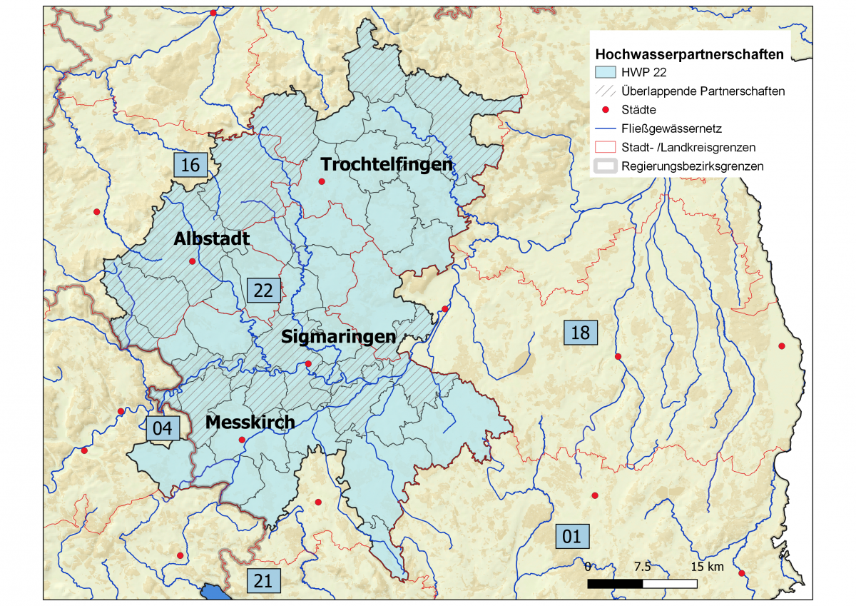Einzugsgebiet Obere/Mittlere Donau